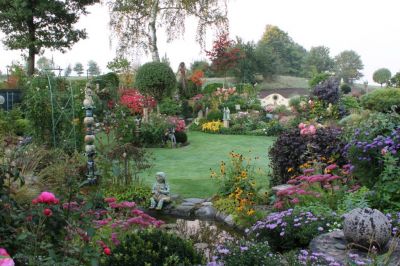 Herbstblick in den Garten