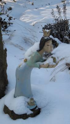 Froschprinzessin im Schnee