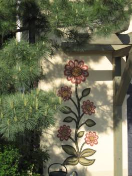 Wandblume in Rot